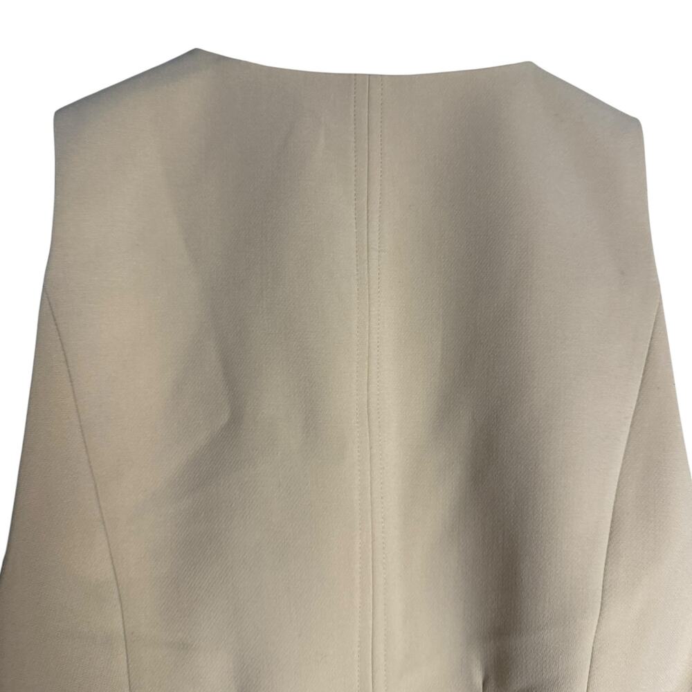 Favorite Daughter Margaret Beige Button Front Sleeveless Crepe Vest Size XS - Picture 11 of 16